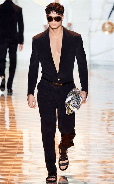 versace mens top|Versace jumpsuit men.